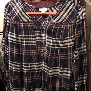 Style & Co flannel shirt Large
